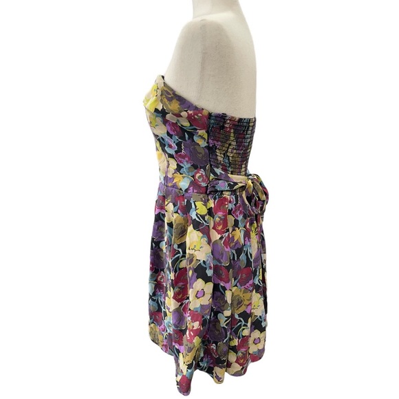 Betsey Johnson Strapless Floral Silk Dress - Picture 7 of 12
